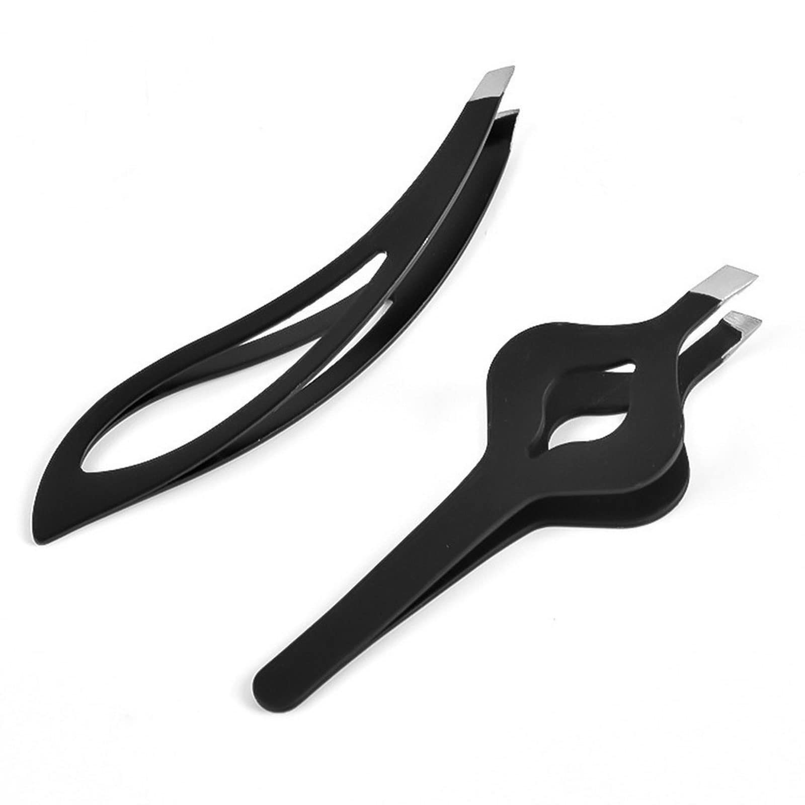 JINGYAN Pęsety Slant Tip Hair Removal Tweezers Stainless Steel Slanted Flat Point Professional Eye Brow