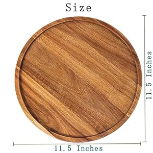115 inches candle holder tray home decor round wood tray for coffee table small wooden serving tray decorative trays for home decor  urban country home decor