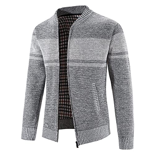 Muscularfit Zippered Cardigan Sweaters for Men Color Block Full Zip Knitted Jacket Causal Fashion Long Sleeve Winter Coats4
