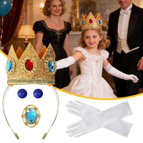 Tiara de princesa y accesorios de disfraz mujer para carnaval 3
