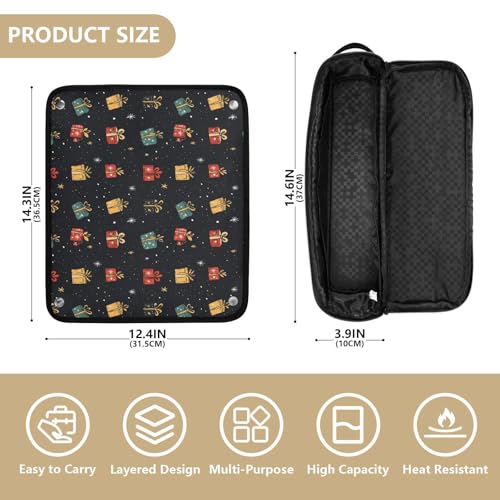 Bolsa de viaje resistente al calor para herramientas de cabello Marble, organizador portátil para planchas, rizadores y accesorios de cuidado del cabello miniatura 4