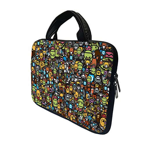 Image of TheSkinMantra Chain Laptop Sleeve Bag Compatible with Laptop /Macbooks /Chrombook /Notebook /Zbook (13.3 Inch (Handle), Manions)