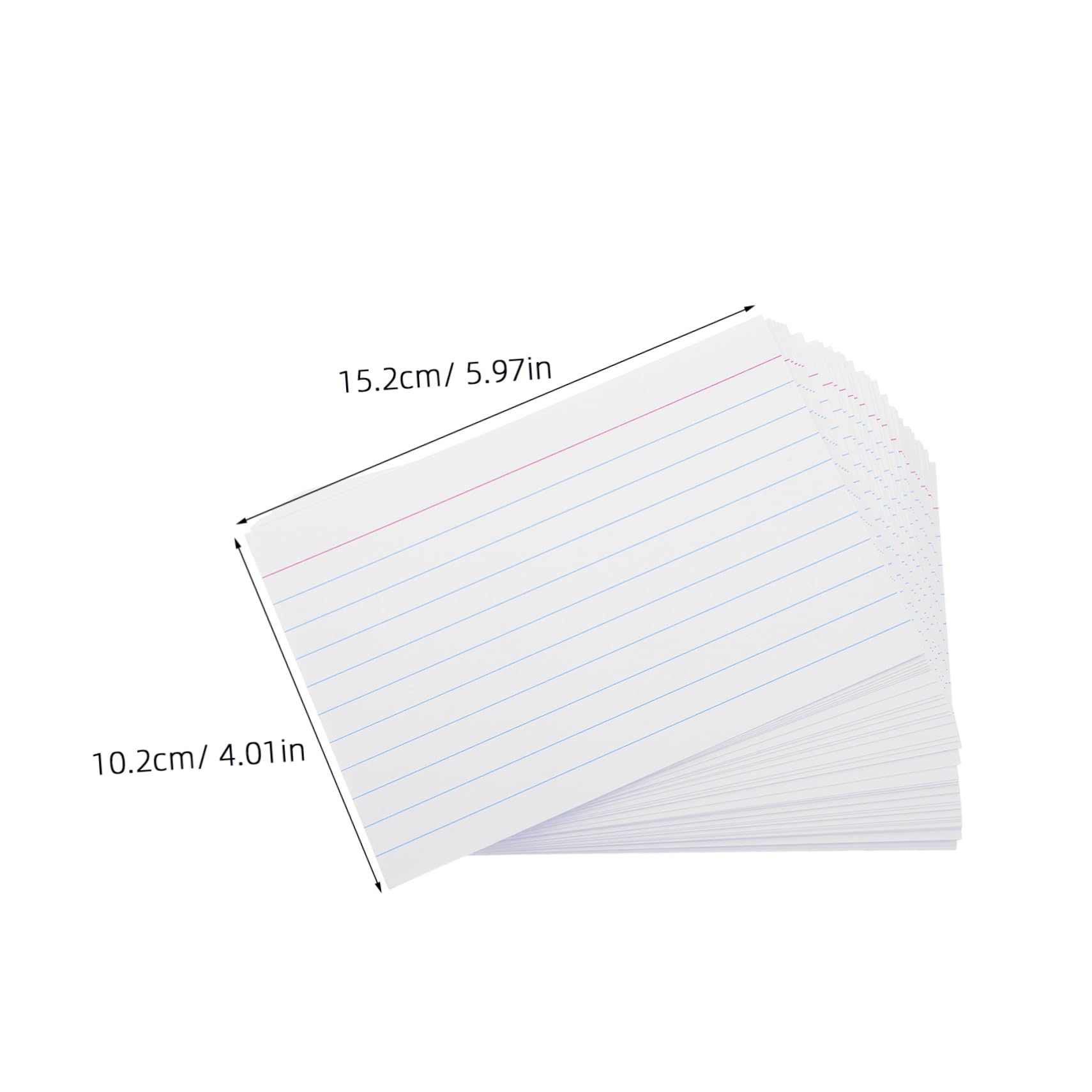Robuste Notizkarten und Glatter Schreibfläche 4 Zoll Linierte Karteikarten 200 aus Papier mit Horizontalen Linien für Büro und Lernvorbereitung