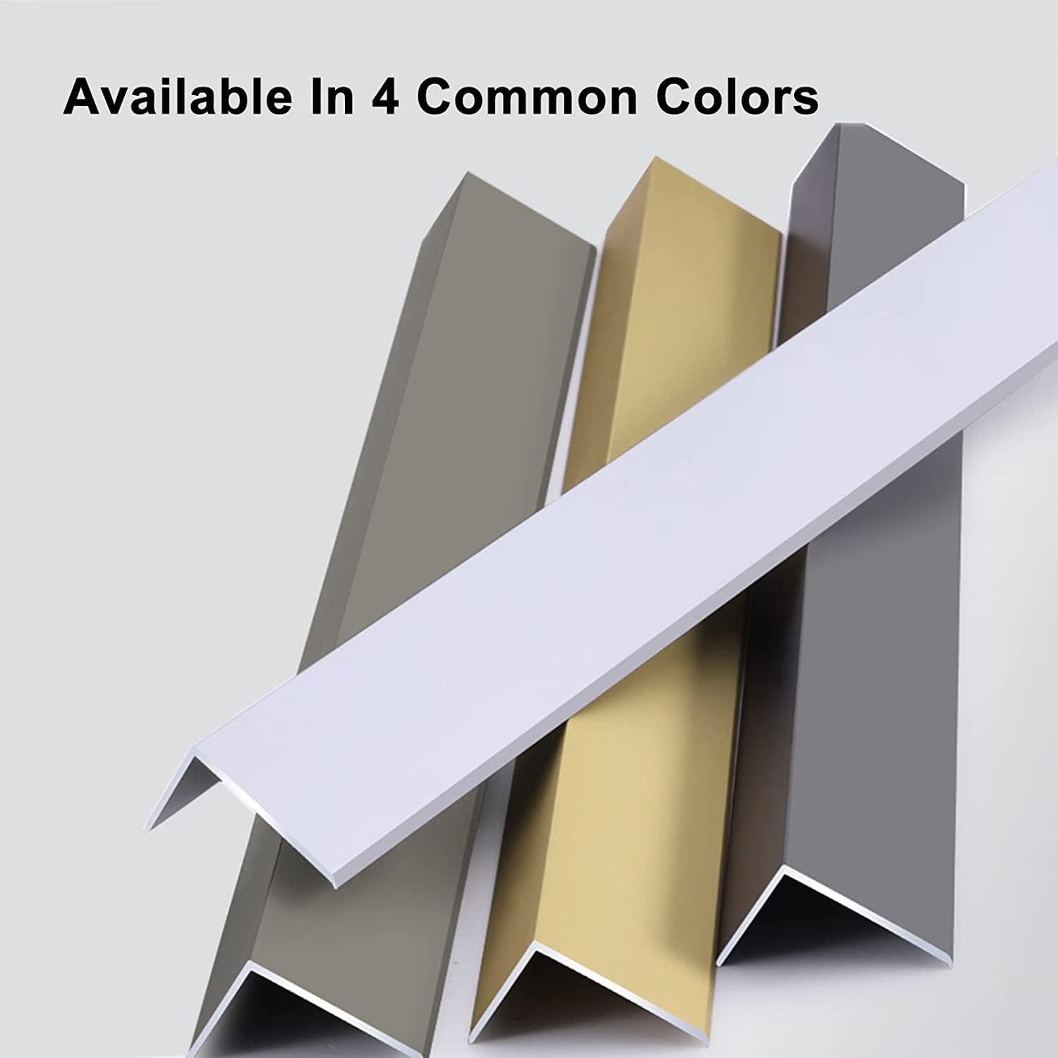 Floor Transition Strip Door Kitchen Bedroom, 35.4in/41.3in/45.2in/53.1in Floor Transition Strip, Shop L Molding Thresholds Trim Strip, Aluminum Warehouse Flooring Cover Strips ( Color : Gray , Size :