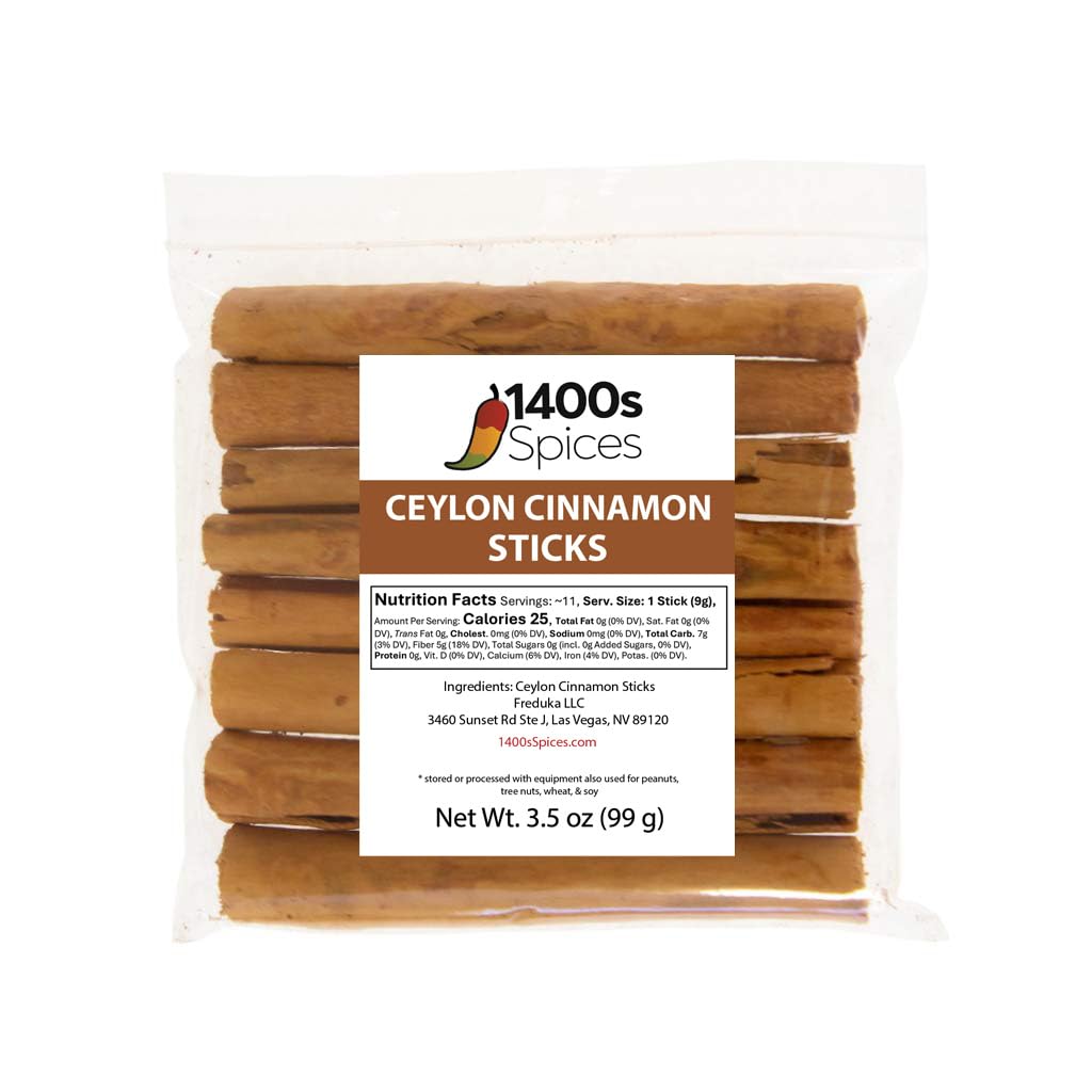 3.5oz Ceylon Cinnamon Sticks from Sri Lanka, True Cinnamon Stick, Canela Entera.