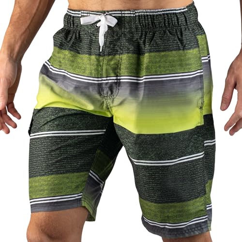 Image of Kanu Surf Men's Big Viper Extended Size Stripe Swim Trunk