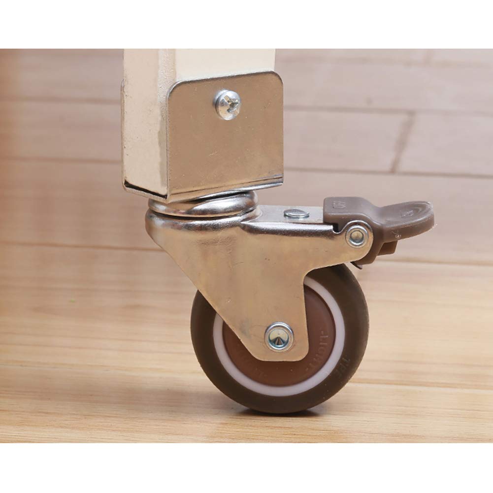 4er-Set – Universal-Drehmöbel mit Rollen und U-Halterung, 5,1 cm, 50 mm, 180 kg, geräuschloses Gummi-Kinderbett mit Bremse, leises Rollen für Babybett, Babybett, 16 mm, 18 mm, 20 mm, 25 mm