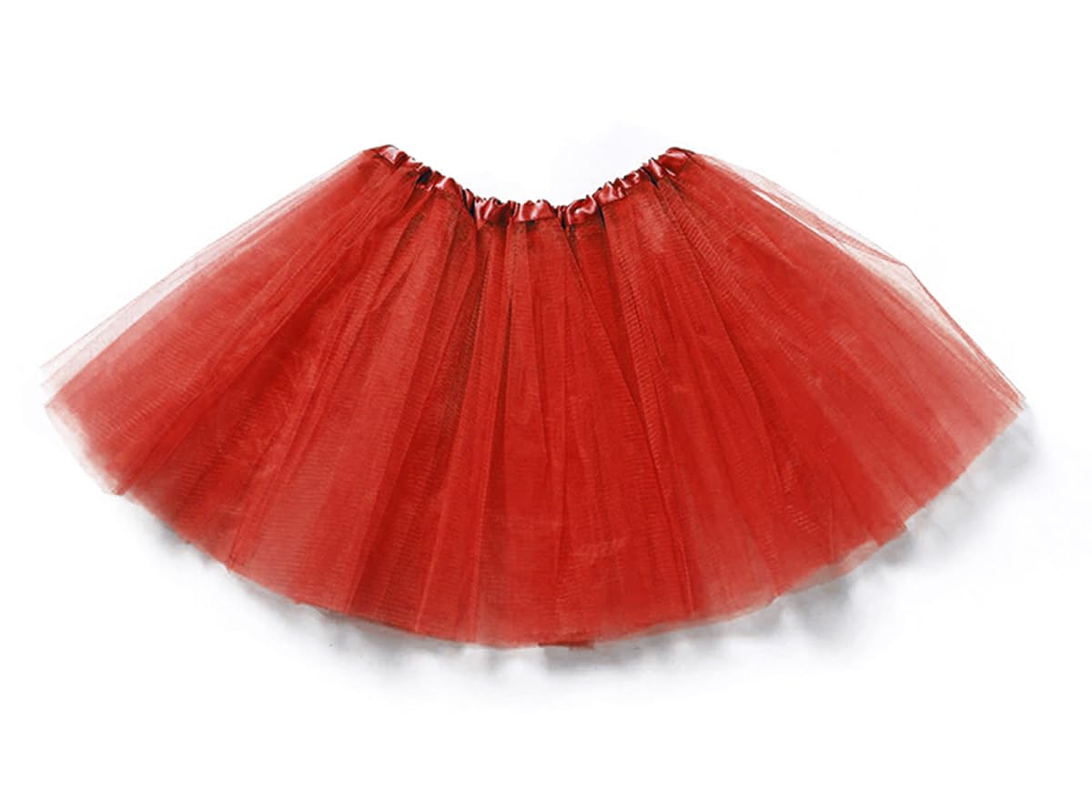 Falda de Tutú para Niñas Tul Ballet 3 Capas Elástica Disfraz Princesa 30cm