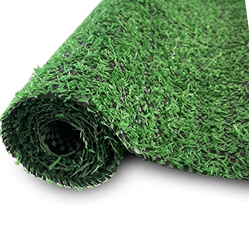 Tapis de gazon artificiel en plastique pour balcon, terrasse, jardin | Garantie UV en vert, tapis de gazon artificiel pour extérieur et intérieur au mètre, dimensions : 1 x 1 m, 1 x 2 m