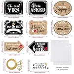 Blulu 10 Pieces She Said Yes Sign Engagement Photo Props Engagement Announcement Photo Prop Kit Signs Cardboard for Wedding Party - Image 2