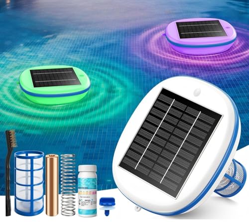 Aisdan Solar Pool Ionizer, Upgraded Larger Solar Panel Copper Pool