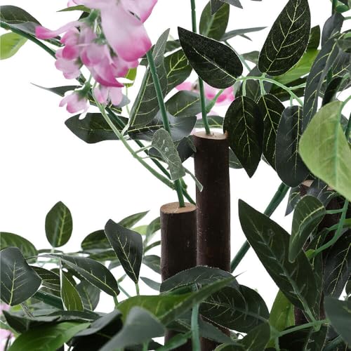 Image of Fox & Fern Artificial Bougainvillea Plant | with Basic Pot | Elevate Any Corner of Your Home /Office | Ornamental Plant Best for Home Decor (Pack of 1) (Ht. 4Ft) (Wisteria 160cm Pink) GAJW3489