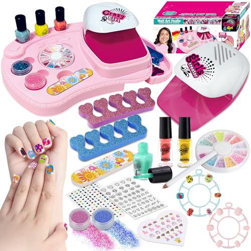 ANGREEL 16Pcs Vernis Enfants Cadeau Fille 3 6 7 8 9 10 11 12 Ans Filles Kit Manucure Enfant Ongles Enfant Filles Jouet Fille Maquillage Kit Vernis a Ongle...