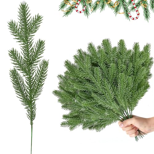 Spetsbst 30 Stück Künstliche Tannenzweige 30cm Deko Tannenzweige...