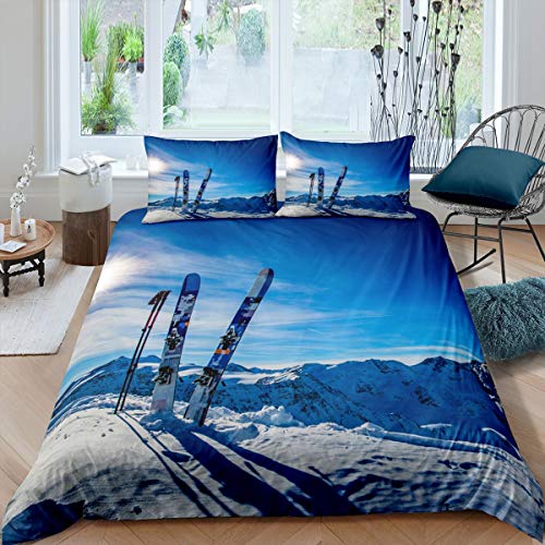 Parure de lit Snow Mountain fermeture éclair pour simplifier le changement de drap - 4