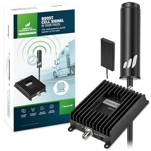 SureCall Fusion2Go XR OTR Cell Phone Signal Booster for Trucks | Boosts 5G & 4G LTE for All US Cellular Carriers Verizon, AT&T, T-Mobile | High-Performance for Large Vehicle, USA Company, FCC Approved