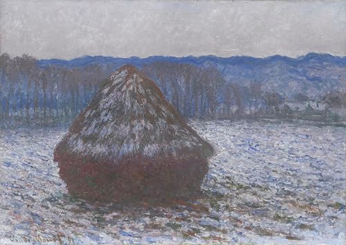 Affiche de Arts Claude Monet Pile de blé - Impression sur Toile de Qualité Musée 60x90