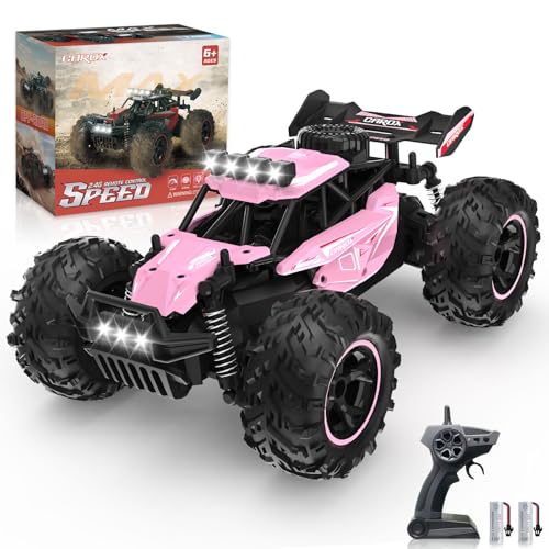 Carox Ferngesteuertes Auto,2.4 GHz 25 km/h RC Auto,1:18 Off Road Monstertruck mit Scheinwerfer und Fahrgestellbeleuchtung Crawler Truck Spielzeug Carox Ferngesteuertes Auto,2.4 GHz 25 km/h RC Auto,1:18 Off Road Monstertruck mit Scheinwerfer und Fahrgestellbeleuchtung Crawler Truck Spielzeug