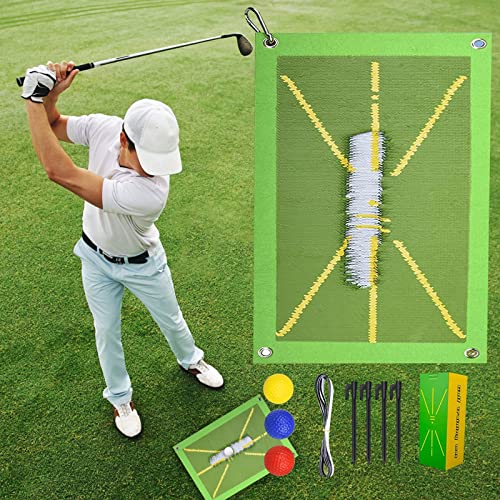 Takezuaa Golf Training Mat for Swing Detection Batting, 50 × 25cm Golf Übungsmatte für Indoor Outdoor, Tragbare Swing Accustrike Practice Mat, Hilfsmittel für das Golftraining Cover