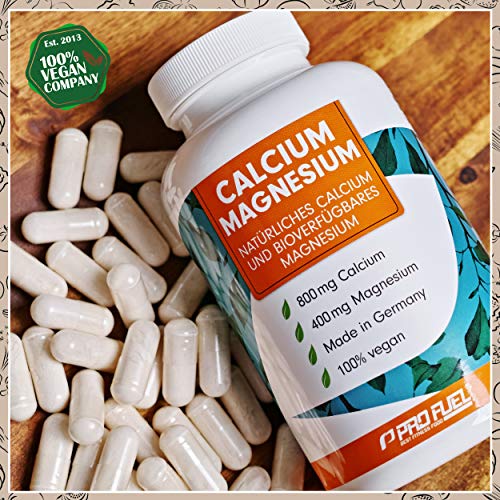 Calcium & Magnesium 180 Kapseln- hochdosiert mit 800 mg Calcium + 400 mg Magnesium pro Tag - hohe Bioverfügbarkeit durch natürliches Calcium aus Rotalgen und Magnesium-Citrat - laborgeprüft & vegan