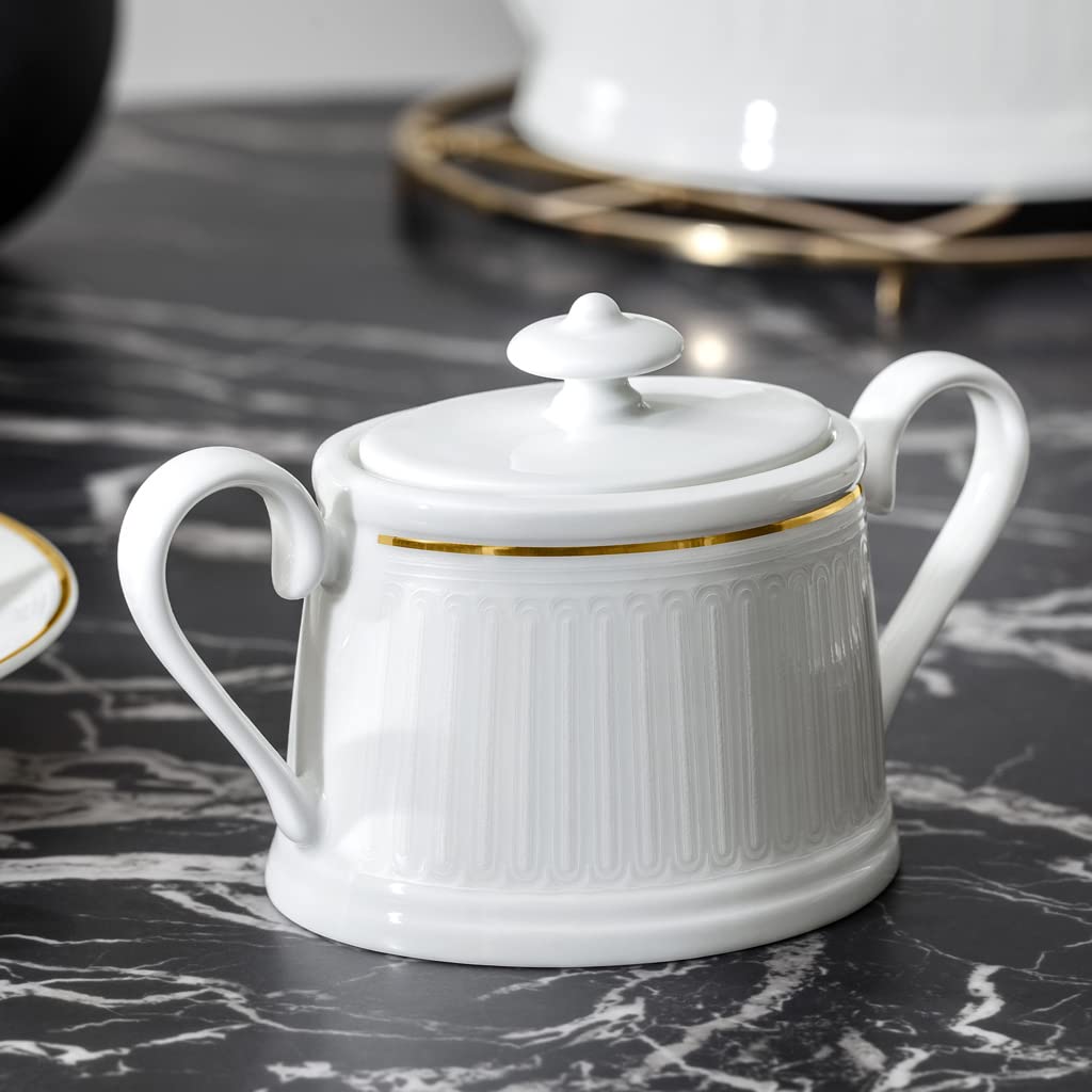 Villeroy & Boch Signature Château Septfontaines zuccheriera, 150 ml, bianco/oro