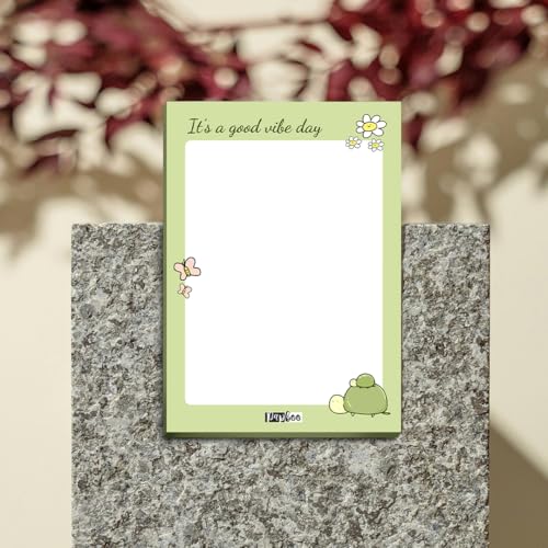 Image of PAPBOO Easy to carry Cute A6 Size Tear-off Notepads,90 Sheets,100 GSM, Gift(Good Vibes Day)