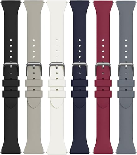 E ECSEM Correas compatibles con Cubitt CT4 y Cubitt CT2 Pro, pulseras de silicona coloridas, paquete de 6 correas de liberación rápida para reloj