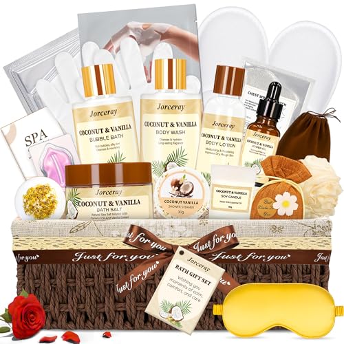 Jorceray 22PCS Coconut Vanilla Spa Kit