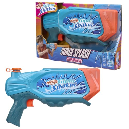 Image of Nerf Super Soaker Surge Splash Stormwave Water Toy| Trigger Pull | 605 ml Capacity Tank | Pichkari for Outdoor Water Games | Branded Toy Pichkari for Holi Festival | Kids Outdoor Toys | Kids Ages 6+