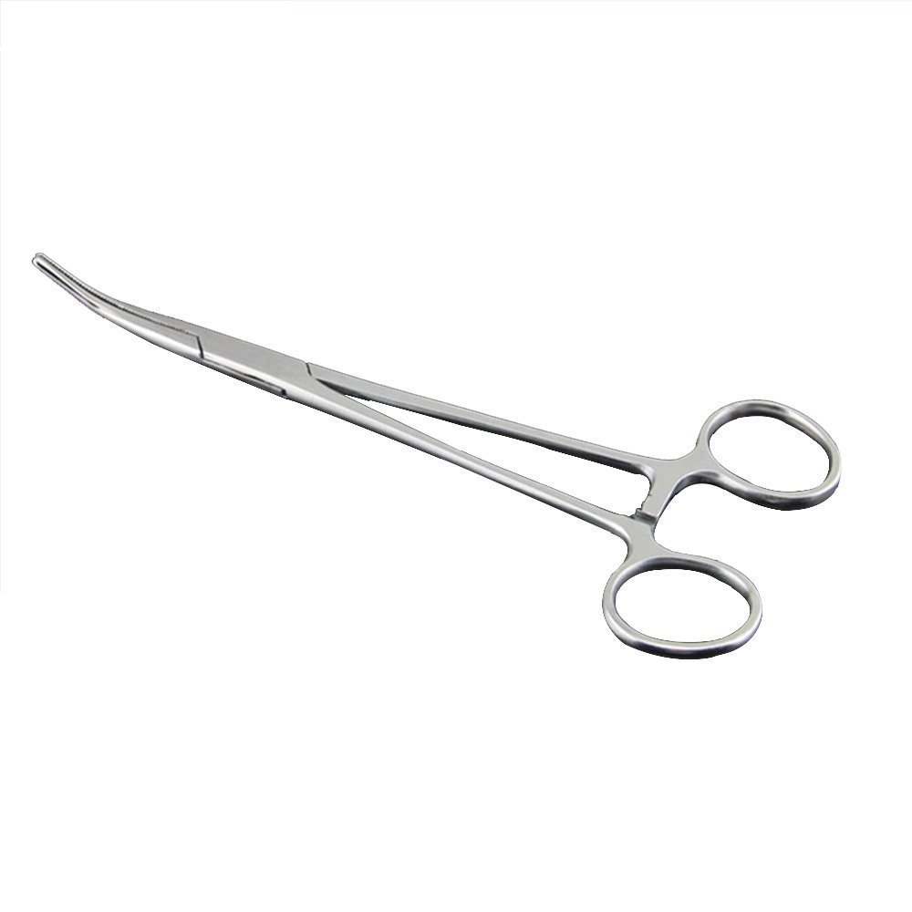 TOPIND Fishing Forceps Hemostatic Forcep Stainless Steel Curved Clamp Locking Curved Hemostat Fishing Tools