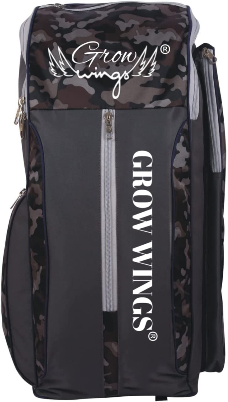 Grow wings Cricket Kit Bag with Special Bat Holder On The Side, Duffle Kit Bag, Backpack, Full Size with Shoulder Straps and Handle for Player-picture-35