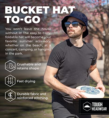 Tough Headwear Bucket Hats For Men - Fishing Hat - Mens Beach Hat - Bucket Hat For Women - Beach Hats For Women - Sun Hats Navy #TOP4