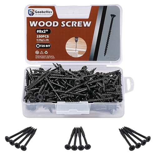 Goobetter Deck Screws 3-1/2 Inch, 400 Pcs Wood Screws #10 x 3-1/2