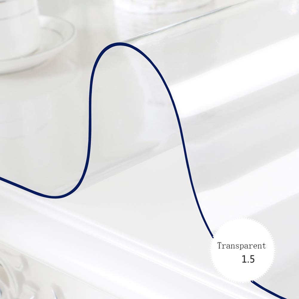 Nasitos Runde Tischdecke Transparent – 2 Stück, Ø 178 Cm, PVC Wasserdicht – Für Partys, Hochzeit, Restaurant