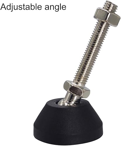 Miniatura 3 de Wolfride 6pcs pies niveladores de muebles ajustables M8 pie nivelador de goma M8 pie roscado para muebles