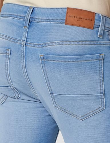 Image of Peter England Men's Slim Tapered Jeans | Denim | Premium | Modern Fit
