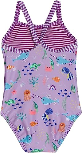 Dolfin Uglies Girls One-Piece Swim Suit -Norrie- Size 12 Purple2