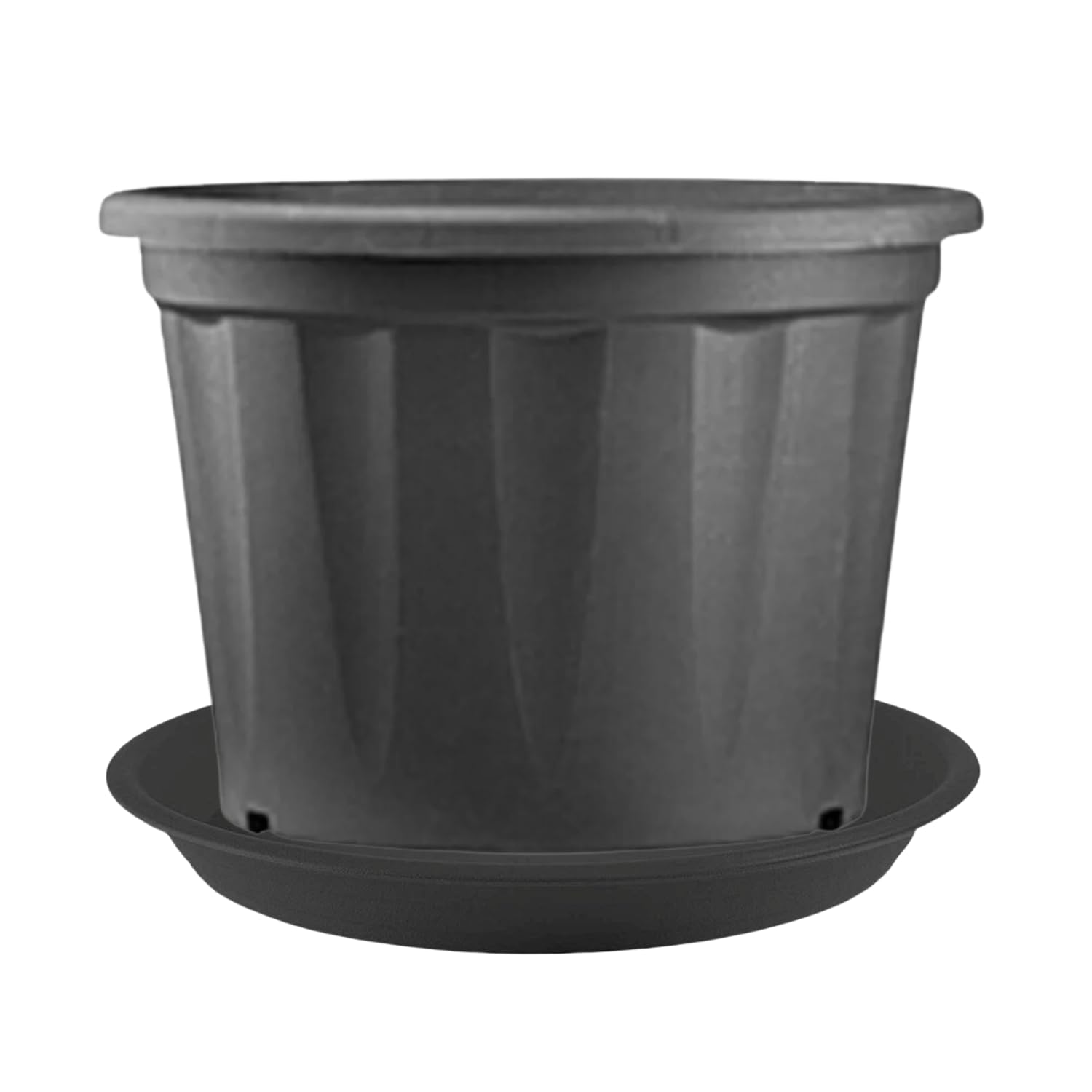 Hug A Plant | Heavy Duty Black Plastic Planter | Grower Pot/Garden Pot with Black Tray for Home & Garden (20INCH | 50CM) (Pack of 2) (B0CKKDXPJS) Amazon Price History, Amazon Price Tracker