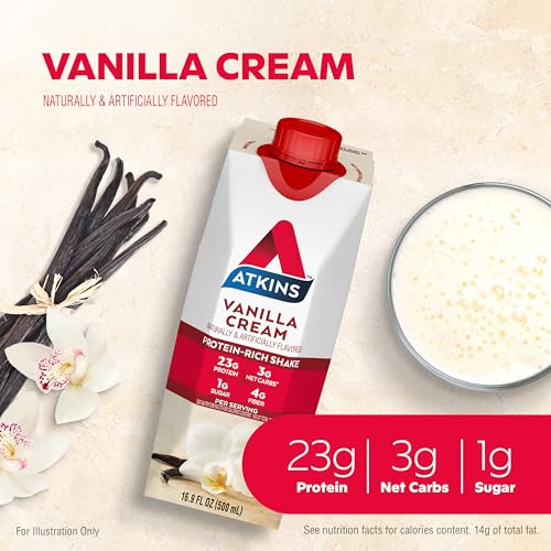Atkins 604112 Vanilla Cream Meal Size Protein Shake thumb #1