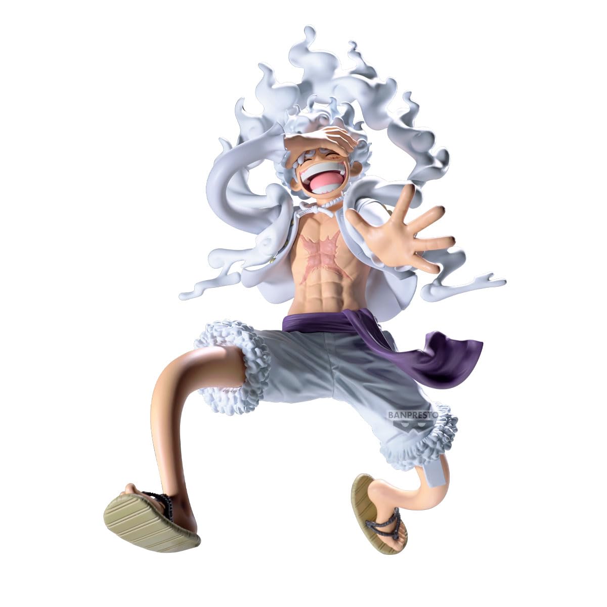 Banpresto One Piece Grandista Monkey D. Luffy Gear 5 Figure | 27cm PVC Statue | Official One Piece Collectible by Banpresto | Non‑Articulated Anime Display Model
