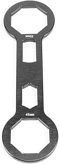 Llave de Tapa de la Horquilla de 50 Mm/2 Pulgadas, Absorbedores de Choques Delanteros de Aleación de Aluminio que Se Destaca para CRF250R CRF450R CRF450X, Se Ajusta para el (Negro)