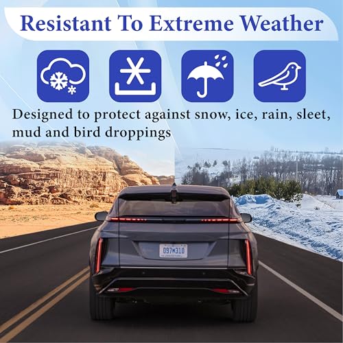 Image of 2 Pcs Side Mirror Covers for Cars with Reflective Strip