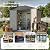 Devoko 6 x 4 FT Storage Sheds with Floor Frame, Waterproof Garden Tool Shed with Lockable Door, Outdoor Metal Utility Shed for Backyard Patio Lawn, Brown