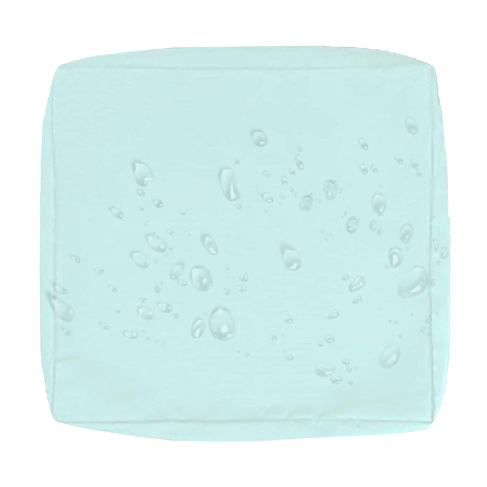 1/2/4-Pack Seat Cushion Covers Waterproof with Zipper, 60x60cm & 50x50cm for Garden Furniture, Seat Pads Cover for Indoor & Outdoor Sofa/Chair Patio Rattan Furniture(Light Blue,1-PACK_50X55X10CM)