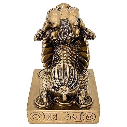 Estatua Feng Shui Chi Lin protector de buena fortuna 2.75 in miniatura 5