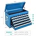 5-Drawer Lockable Steel Tool Chest, 330 lbs Capacity, Blue Heavy-Duty Tool Storage Cabinet with Drawer Liners & Lid Support for Workshop/Garage Maintenance