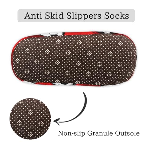 Cute Sport Soccer Balls Red Slippers for Women Slipper Socks Soft Fuzzy House Slippers Shoes for Indoor Bedroom, Winter Cozy Christmas Gifts4