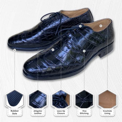 Alligator Leather Classic Wholecut Oxford Brogues for Men