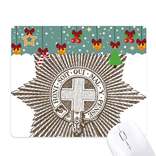 Tapis de souris motif étoile noir et blanc avec bordure en caoutchouc pour bureau