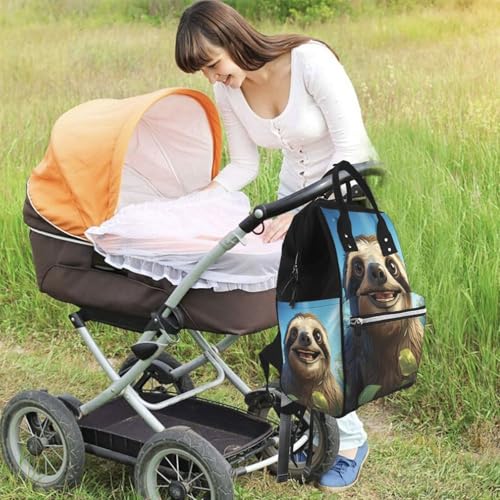Sac à dos à langer grande capacité imperméable avec imprimé